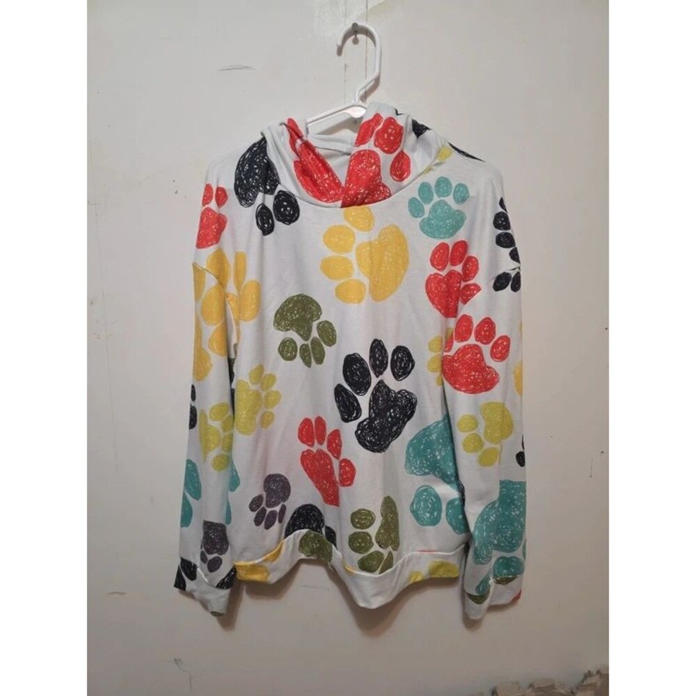 Paw Print Hoodie Size XL